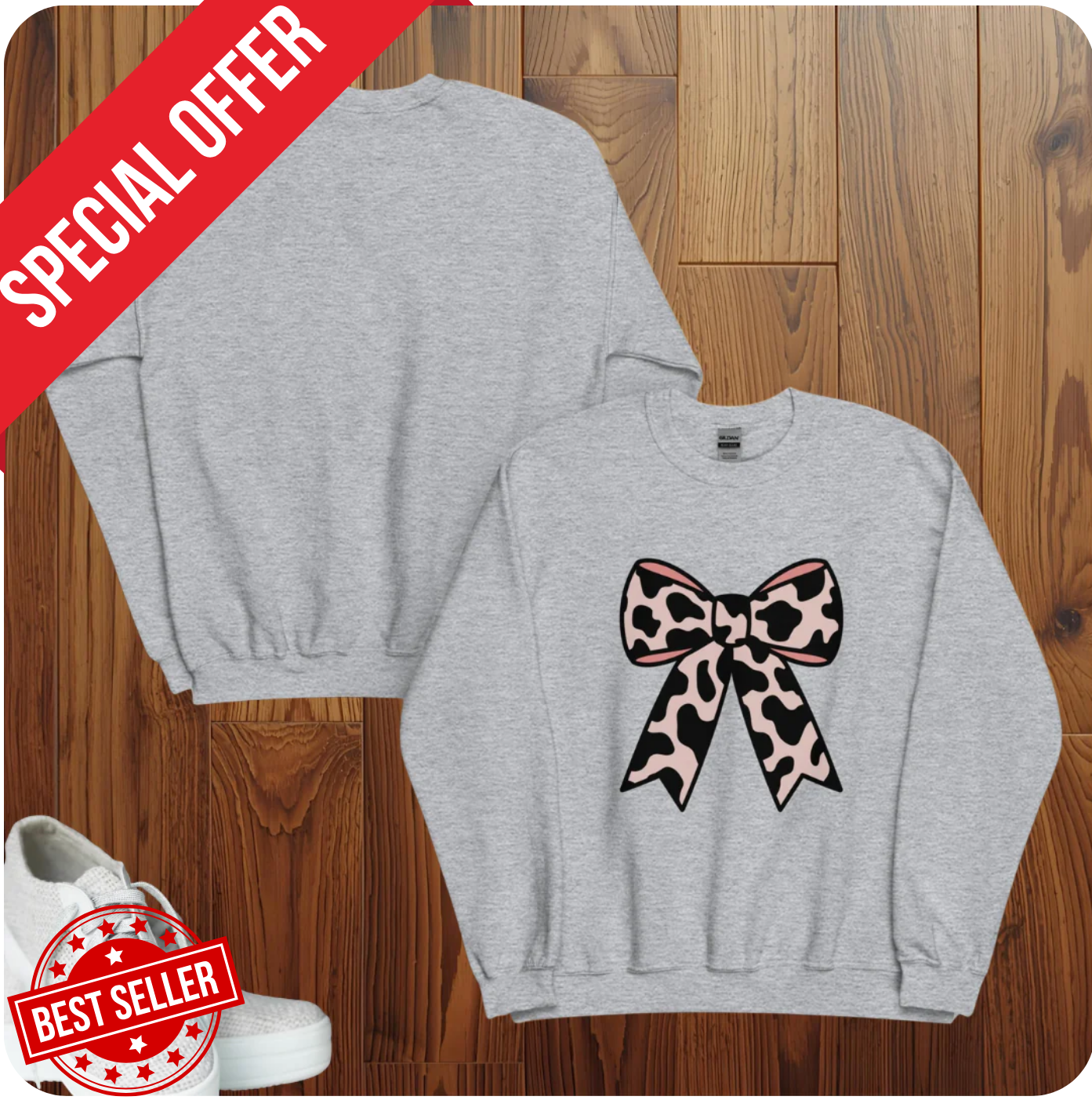 Cow Bow Sweatshirt