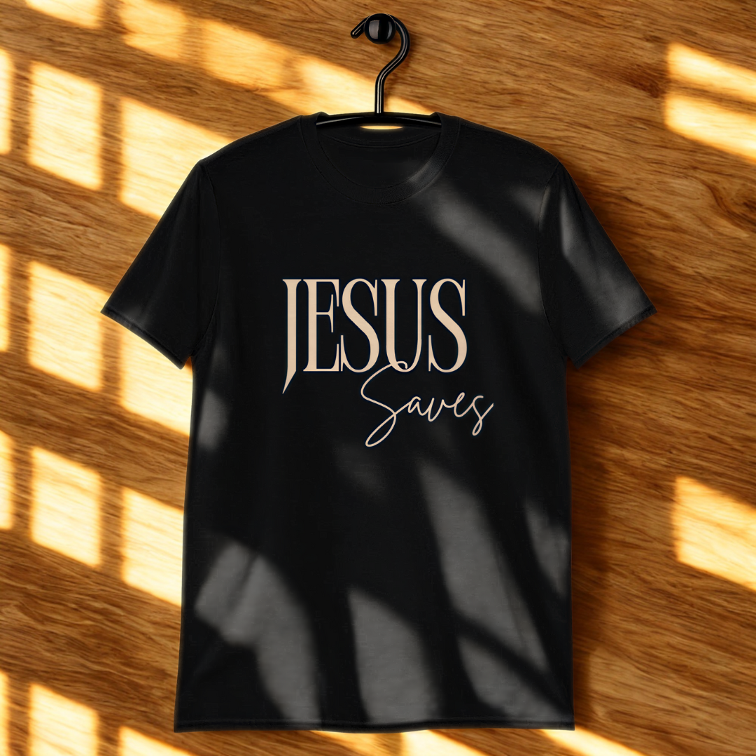 Jesus Saves T-Shirt | Christian Faith Apparel | Religious Graphic Tee