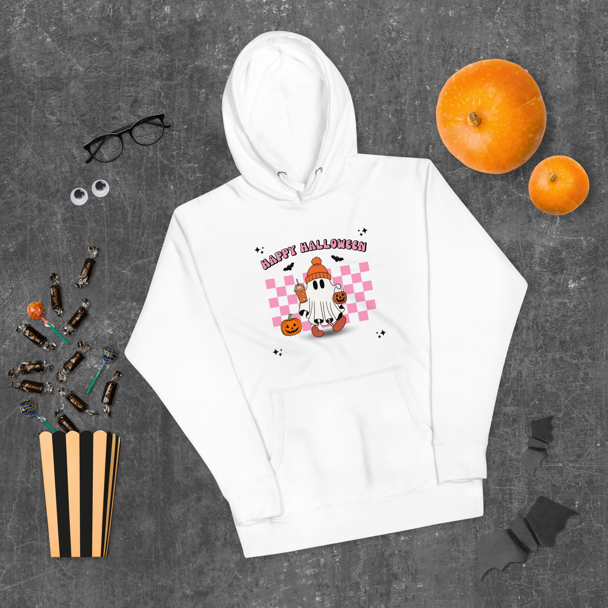 Checkered Ghost Hoodie